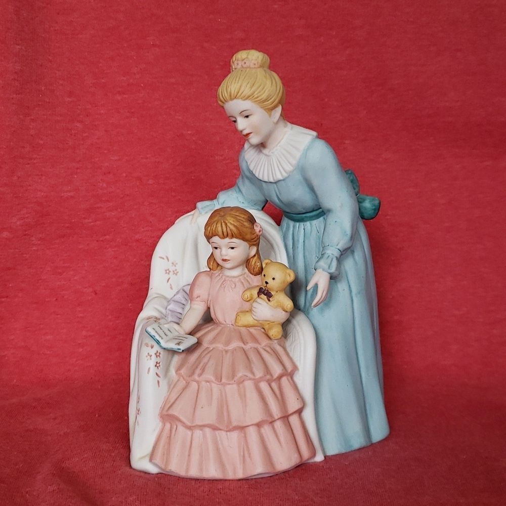 Vtg Home Interiors Masterpiece Collection Porcelain Figurine "The Reading Lesson